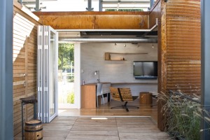 Silo House Porch & Living Room