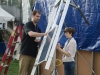 Josh and Georgia work on the Heliostat